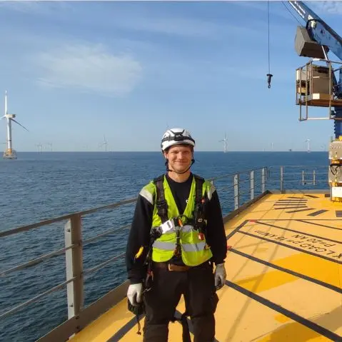 Sander de windmolentechnicus